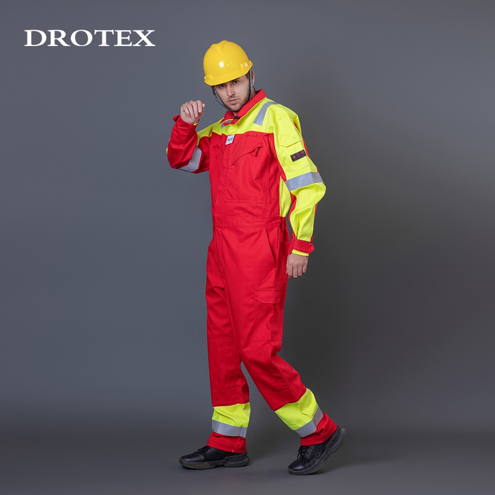 Oil Gas Work Clothes Fire Retardant Hi Vis Reflective Safety Clothing