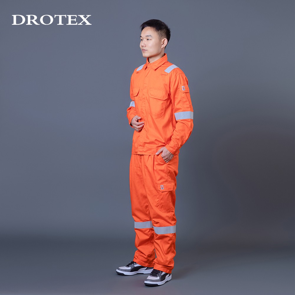 Fire Resistant Reflective Suits Metallurgy Industrial Work Jacket and Work Trousers