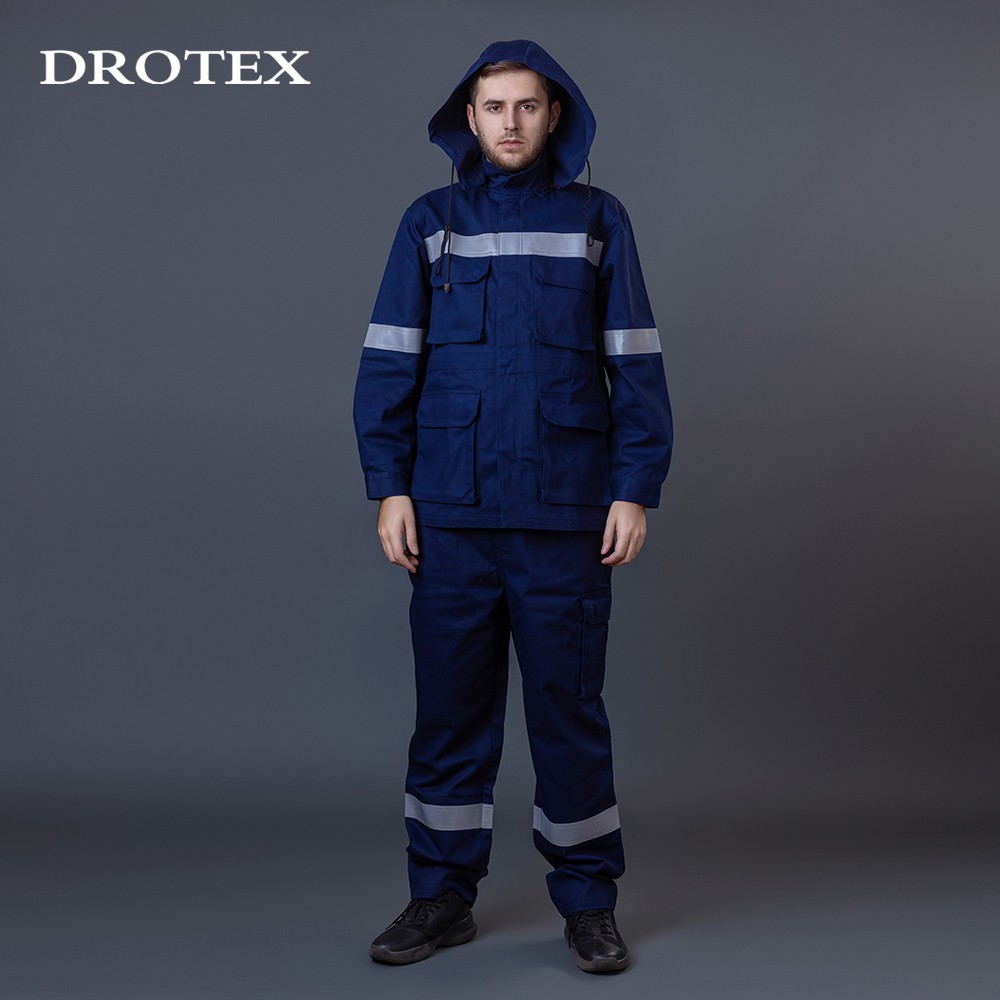 Welding Mining Work Suits Flame Retardant Reflective Hoodie and Pants