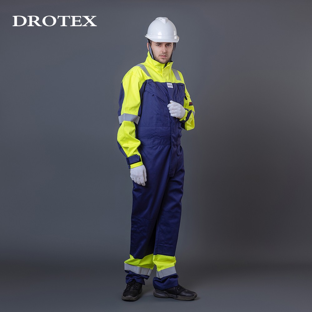 Fire Resistant High Visibility Oil Refinery Workwear Coveralls