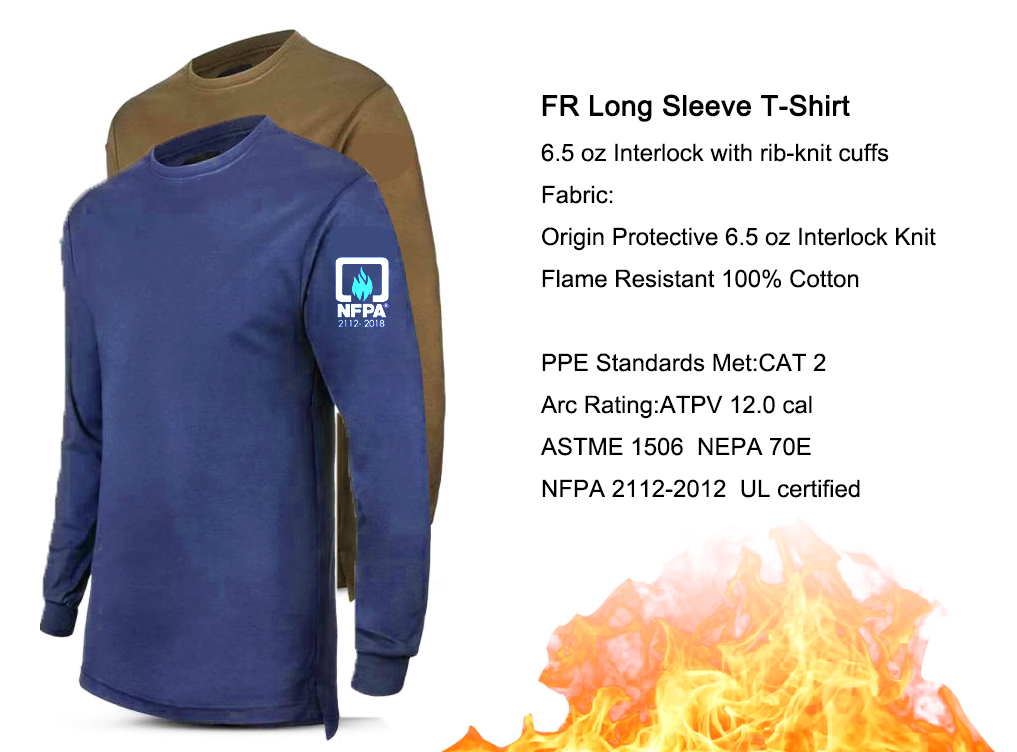Flame Retardant Long Sleeve Knitted Shirt