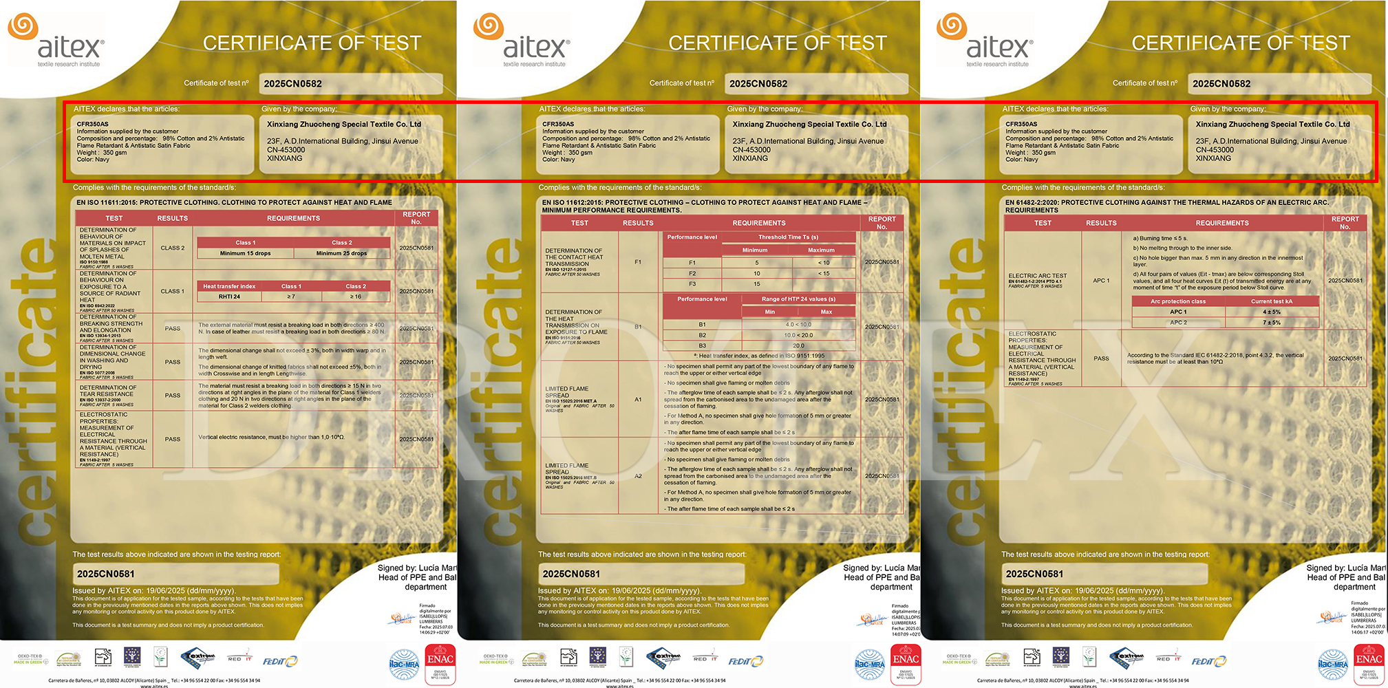 CFR350AS Flame Resistant Fabric