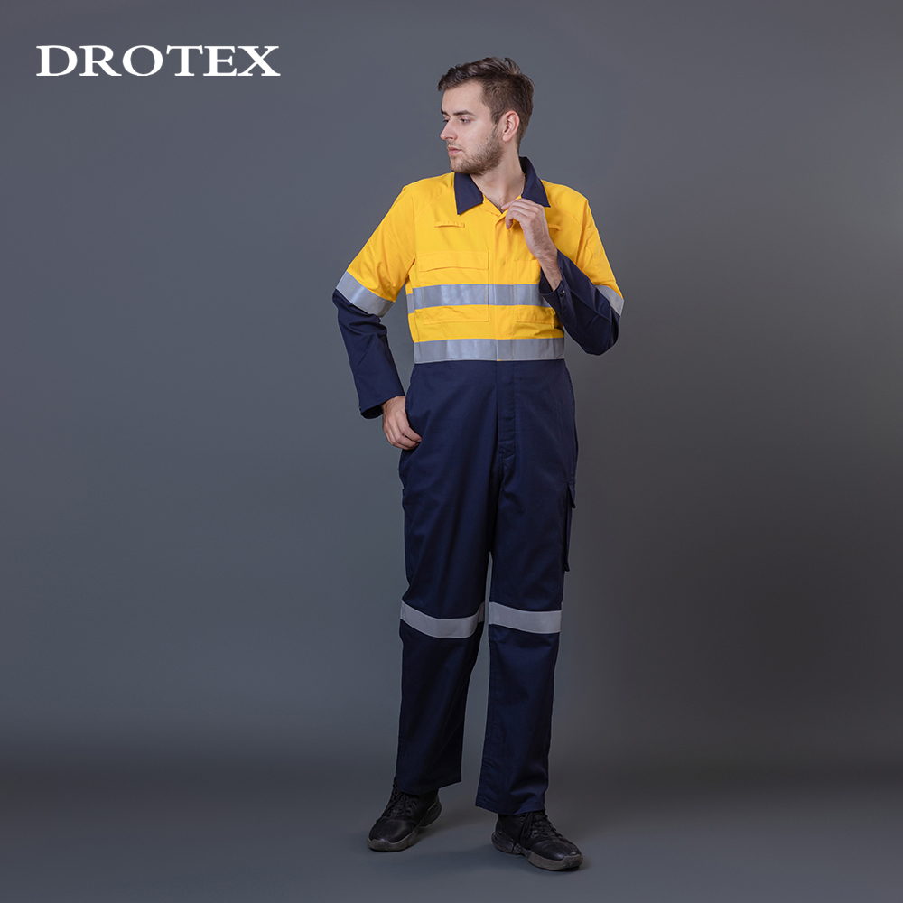 Engineer working coverall fire resistant hi vis clothing