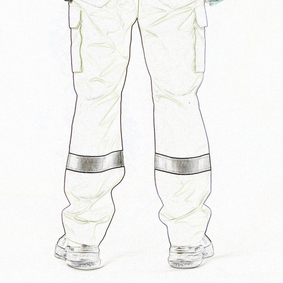 Safety Work Pants Design drawing