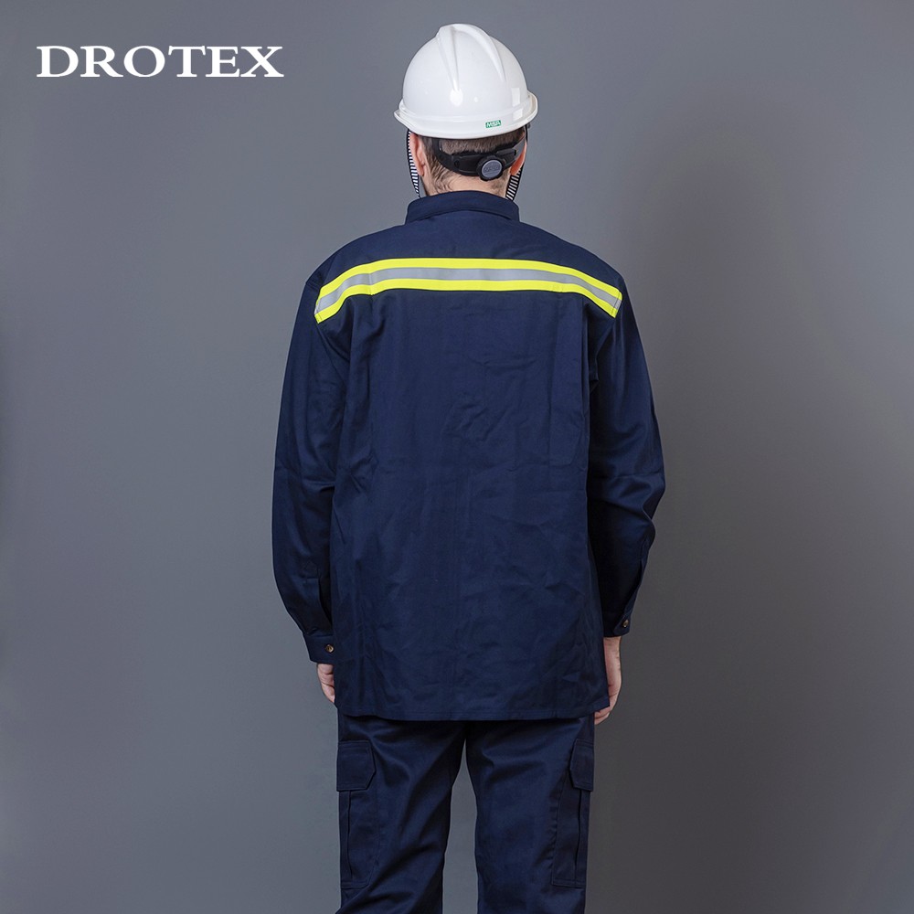 FR Cotton Nylon Flame Resistant Oil Gas Work Shirts