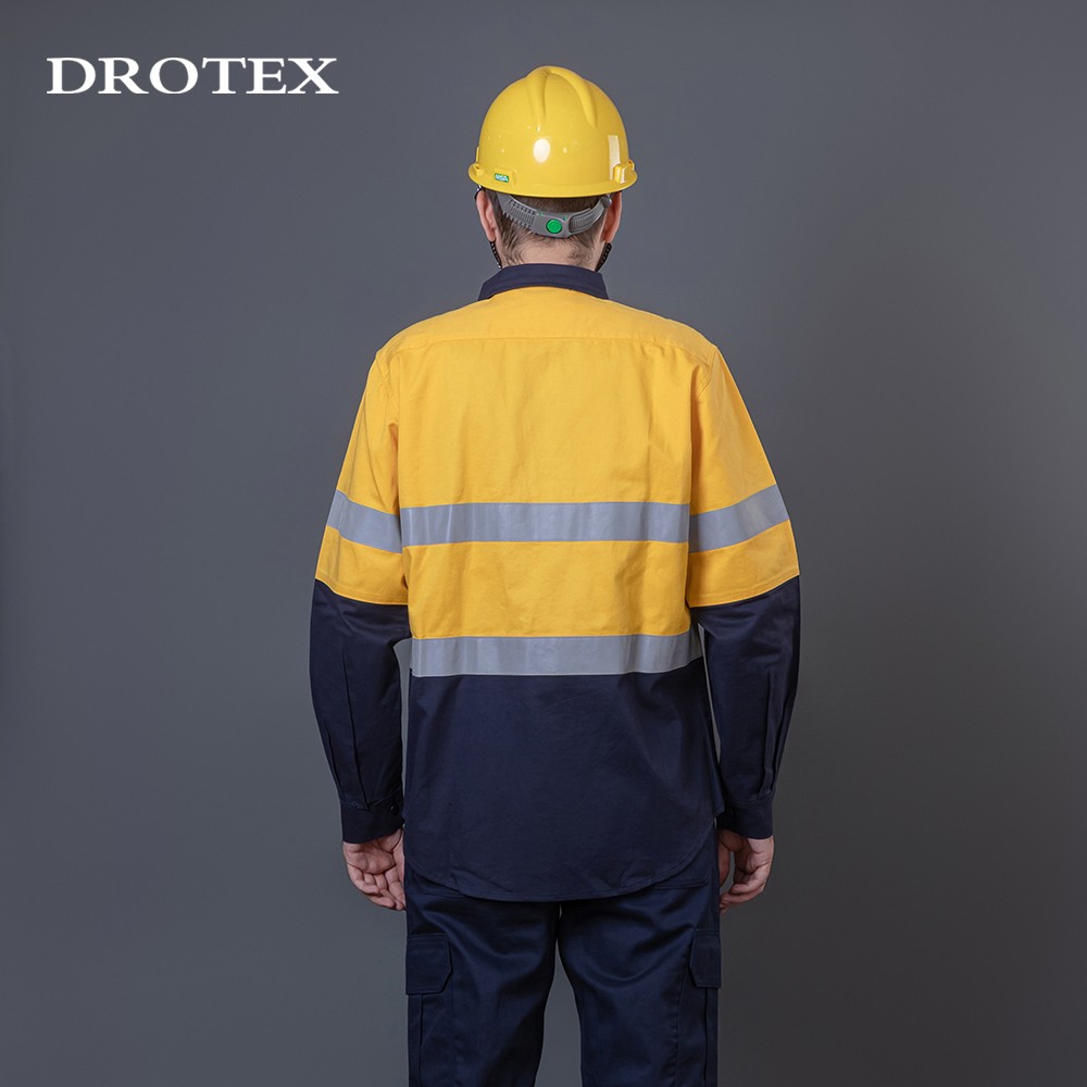 OEM Hi Vis FR Fireproof Reflective Welding And Electrician Workwear Shirt