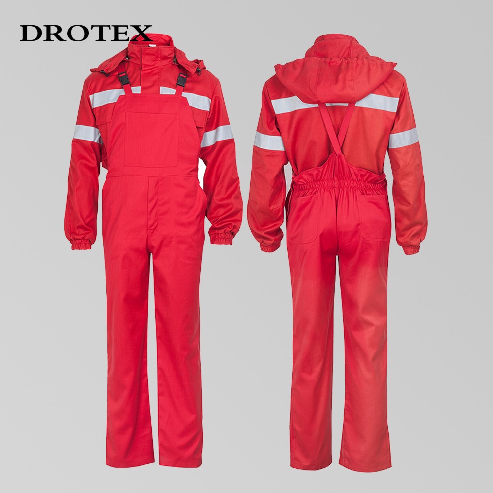 Cotton Fire Retardant Antistatic Jacket and Bib Overall