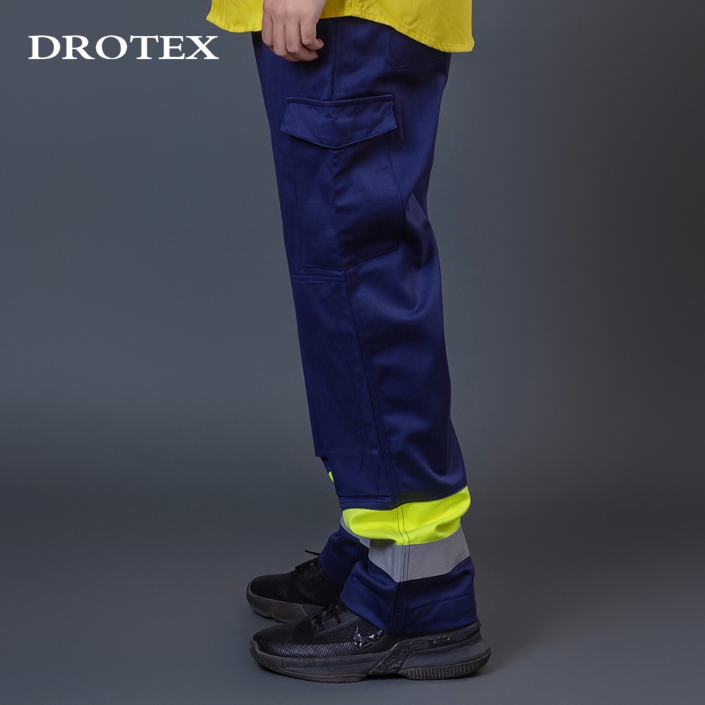 Wholesale Mining Flame Retardant Reflective Tape Cotton Work Pants