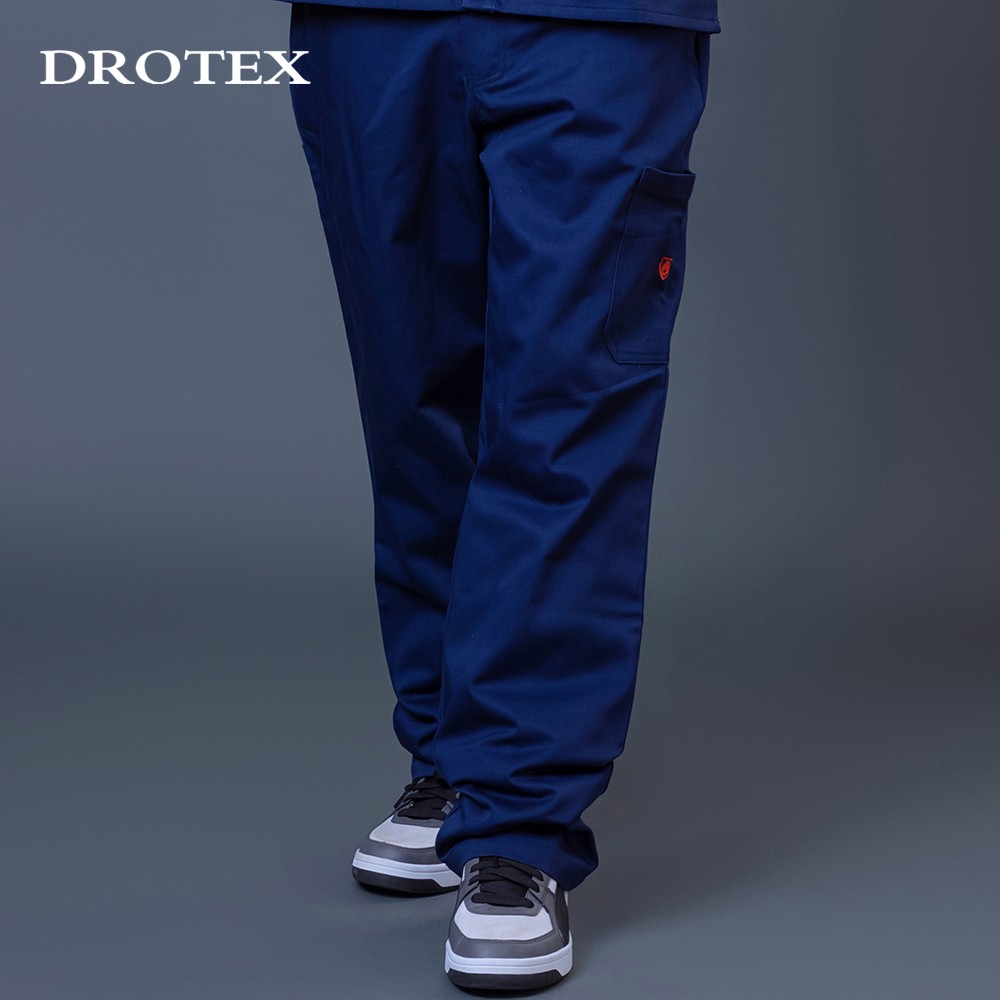 Navy Blue FR Anti Static Cotton Mechanic Work Trousers