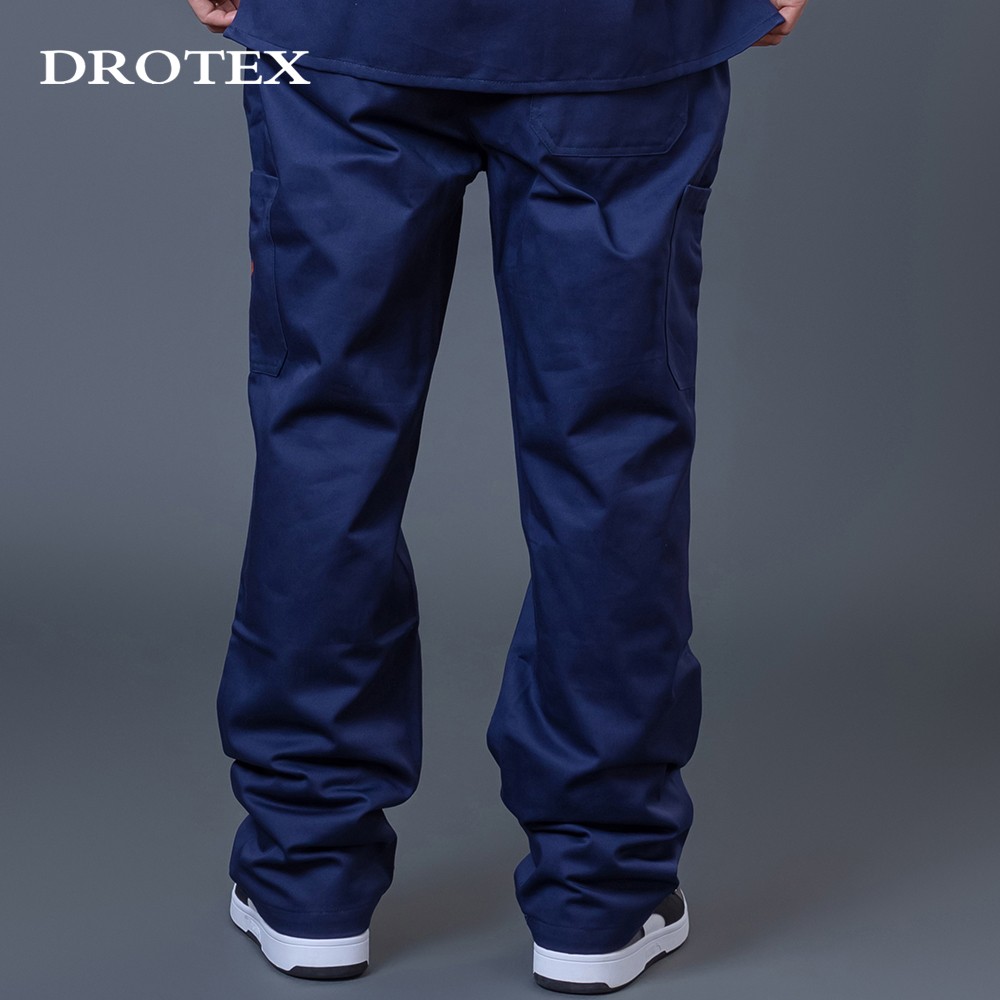 Navy Blue FR Anti Static Cotton Mechanic Work Trousers