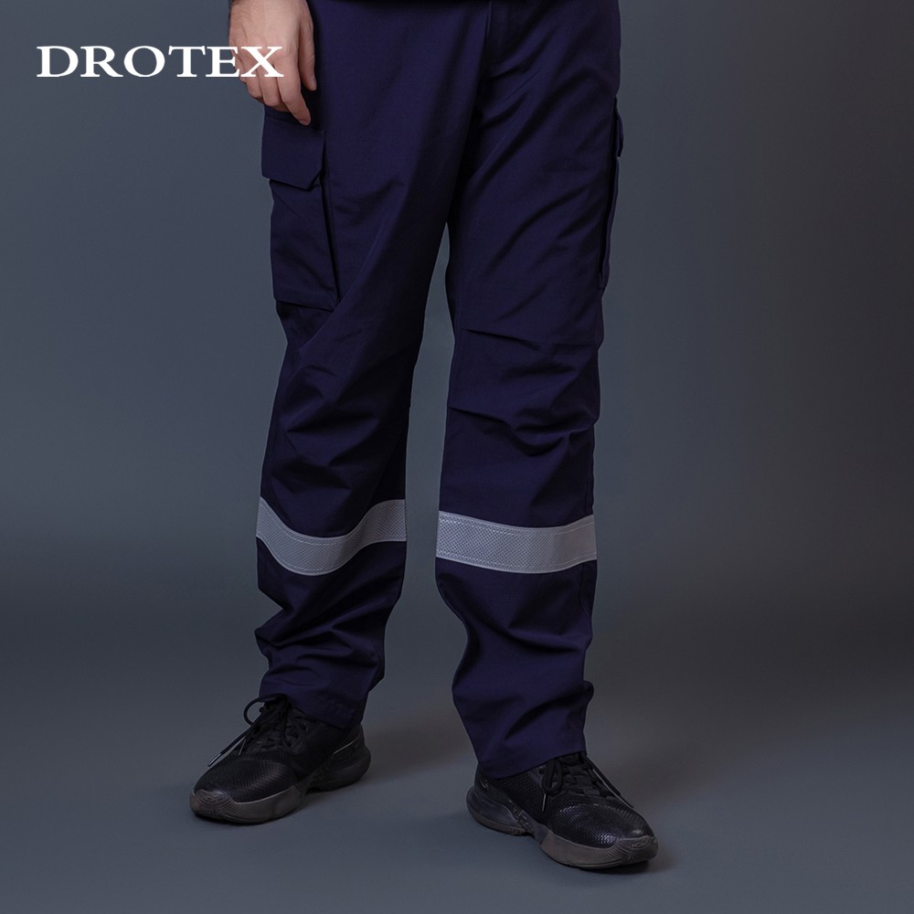 Fire Resistant Cotton Nylon Industrial Work Pants Reflective