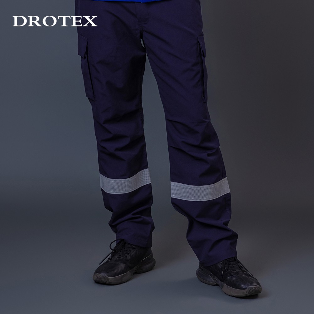 Fire Resistant Cotton Nylon Industrial Work Pants Reflective