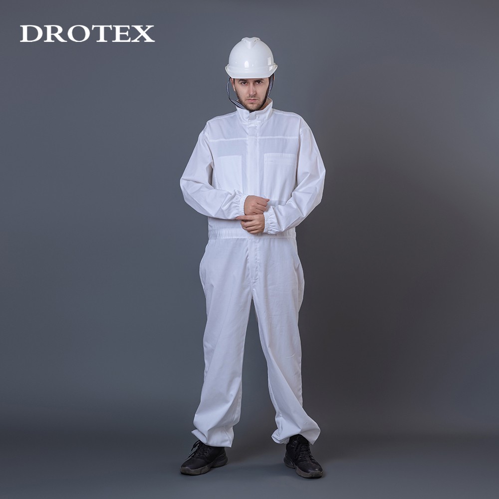 White Workwear Fire Retardant Metallurgy Safety Coverall