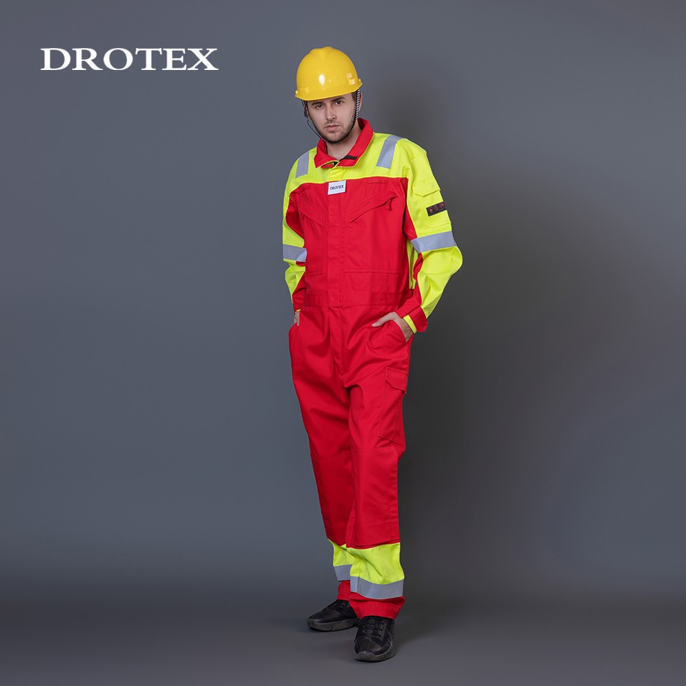 Oil Gas Work Clothes Fire Retardant Hi Vis Reflective Safety Clothing