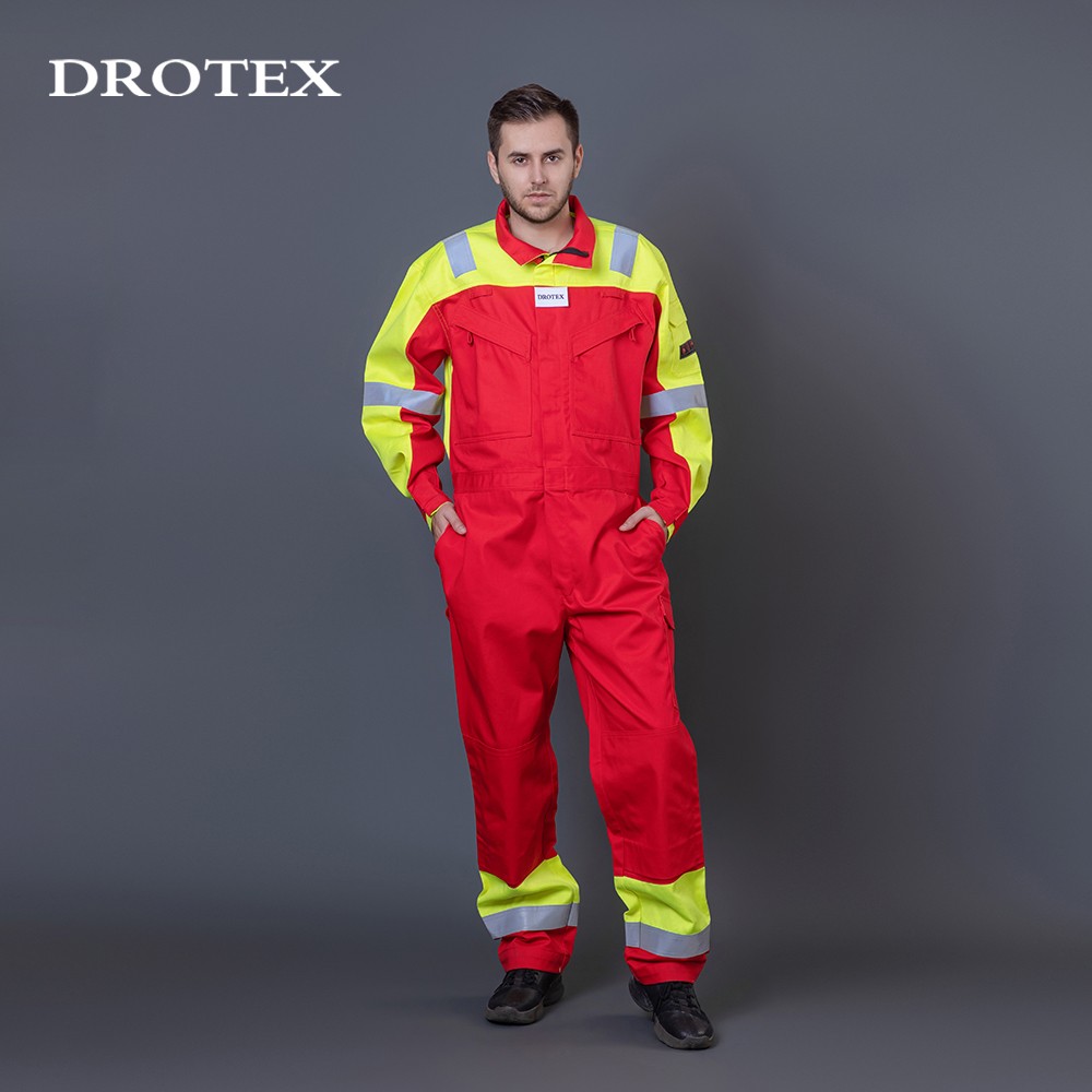 Oil Gas Work Clothes Fire Retardant Hi Vis Reflective Safety Clothing