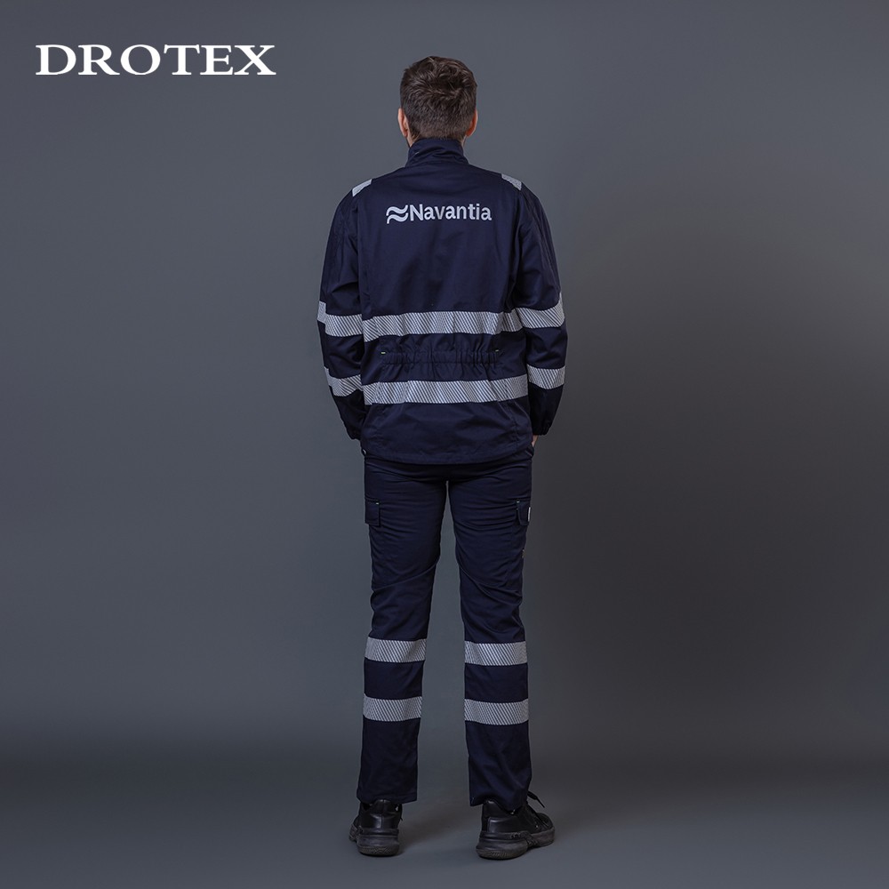 Custom Reflector Two Piece Suits Workwear FR Shirt And Pants
