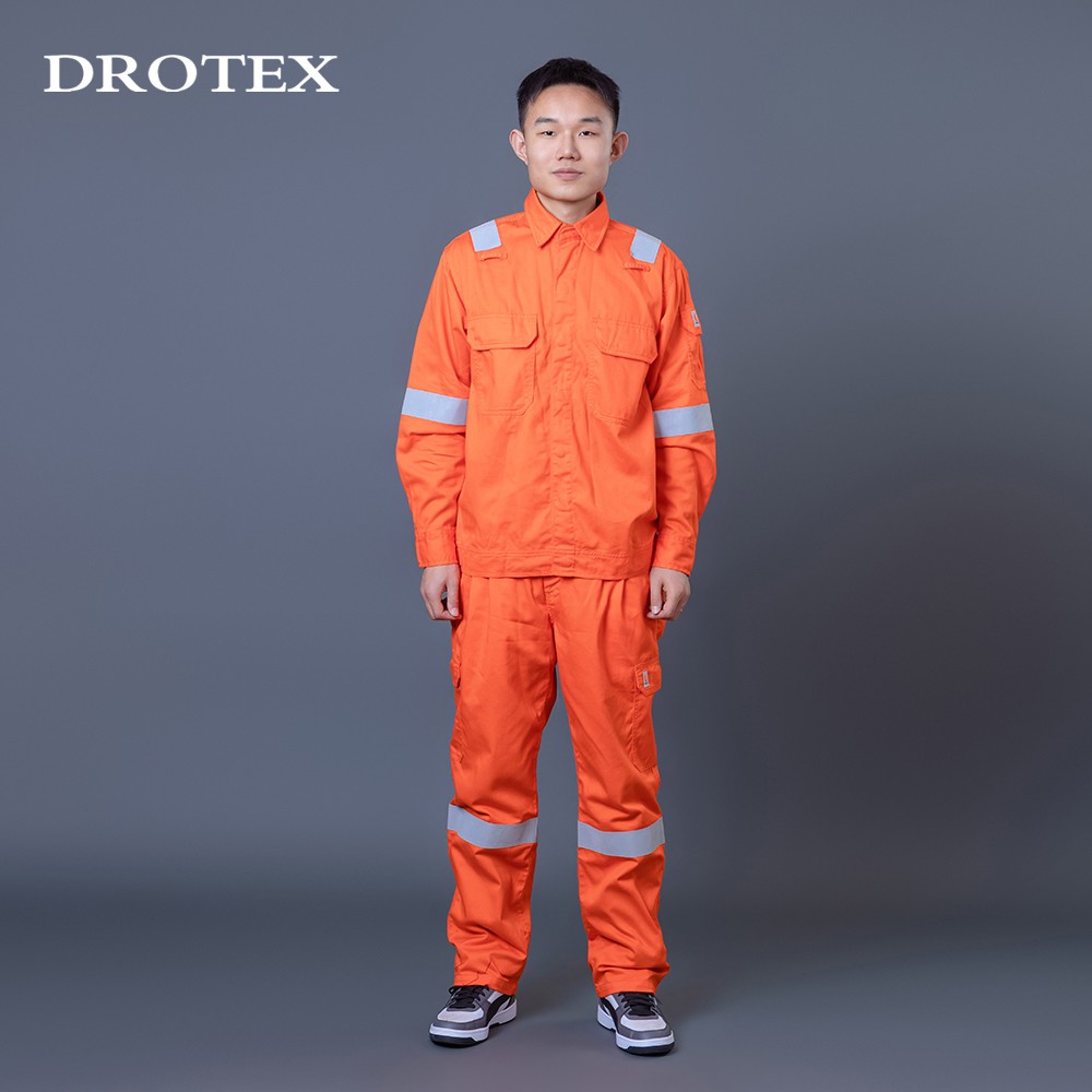 Fire Resistant Reflective Suits Metallurgy Industrial Work Jacket and Work Trousers