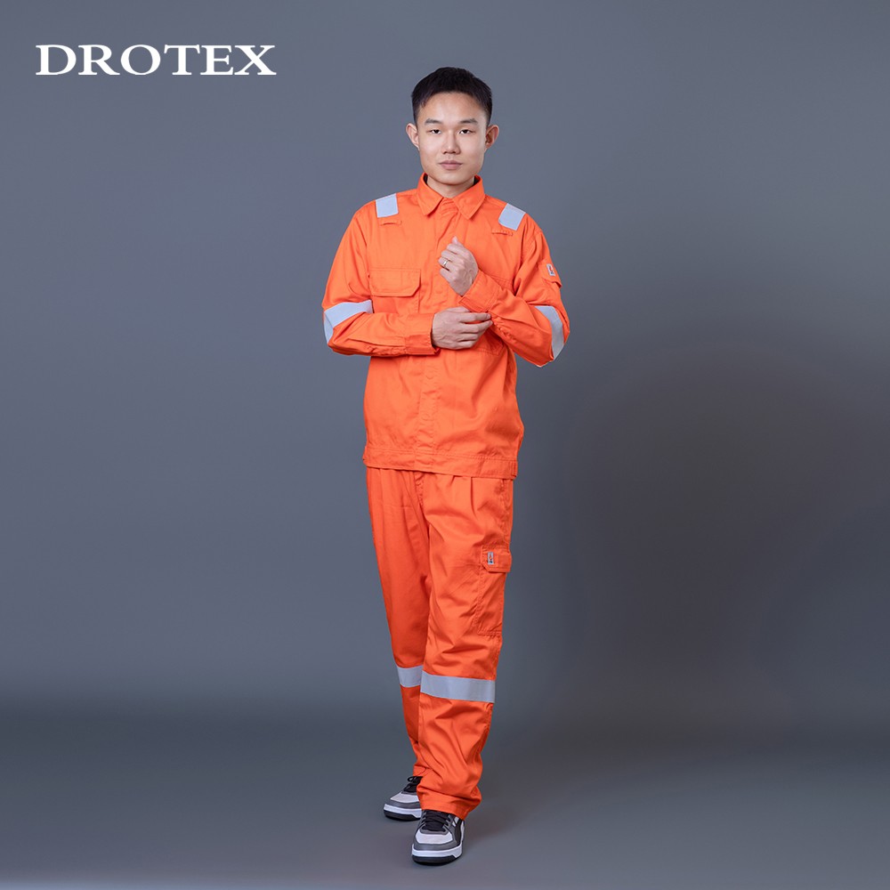 Fire Resistant Reflective Suits Metallurgy Industrial Work Jacket and Work Trousers