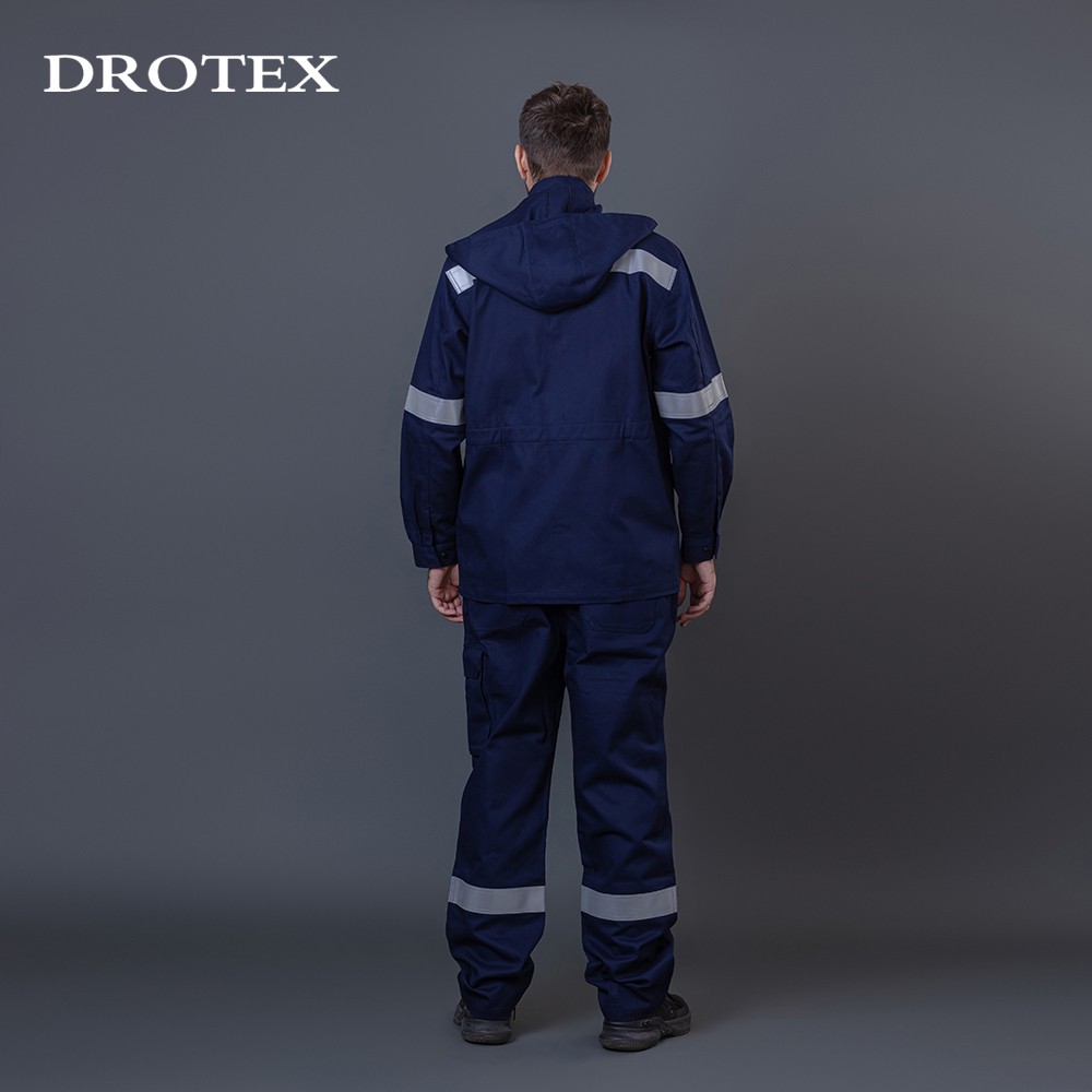 Welding Mining Work Suits Flame Retardant Reflective Hoodie and Pants