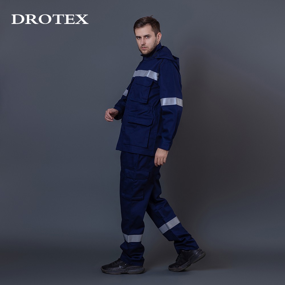 Welding Mining Work Suits Flame Retardant Reflective Hoodie and Pants