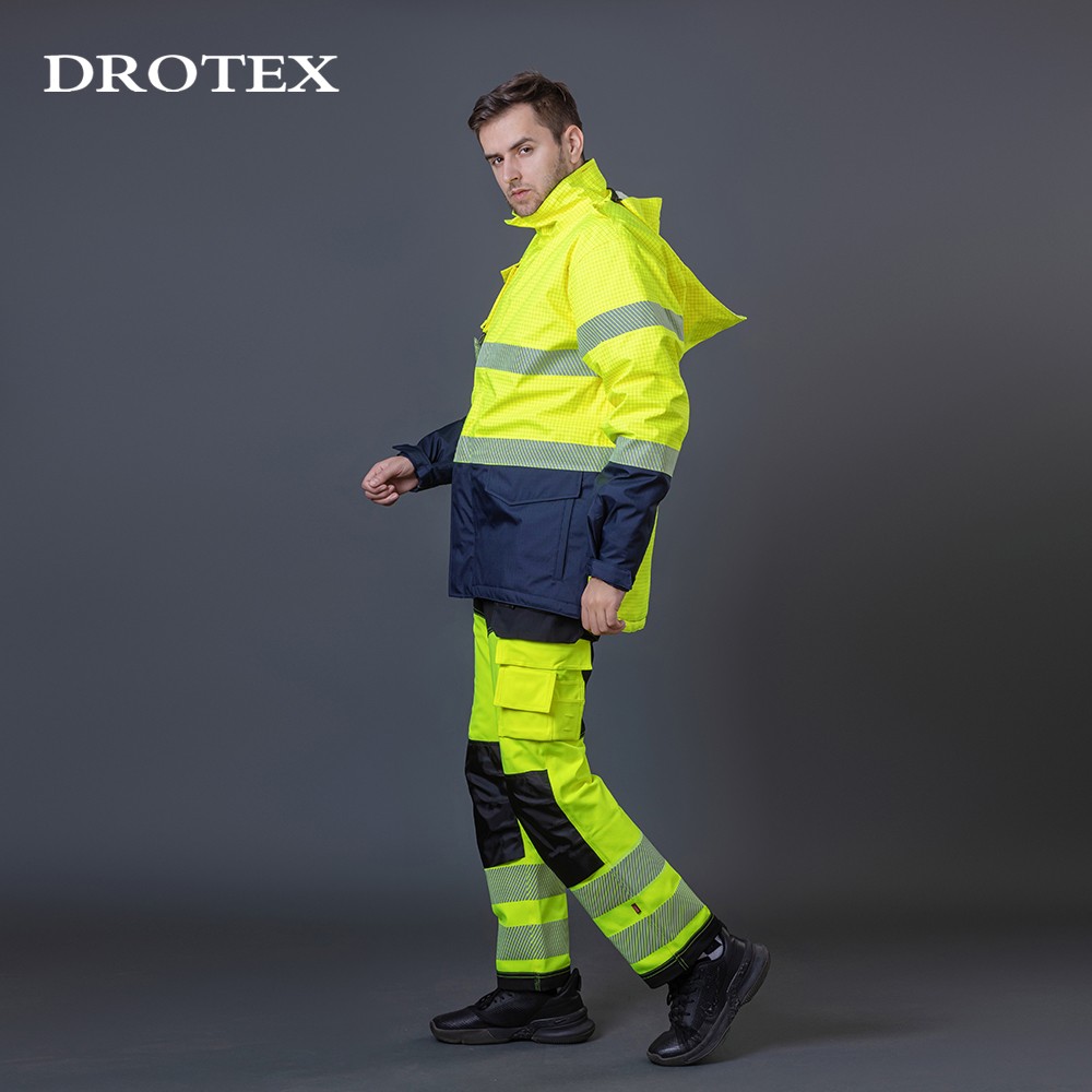 Men Work Jacket Work Pants Hivis Water Proof Flame Resistant Safety Workwear