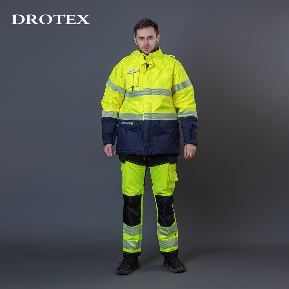 Men Work Jacket Work Pants Hivis Water Proof Flame Resistant Safety Workwear