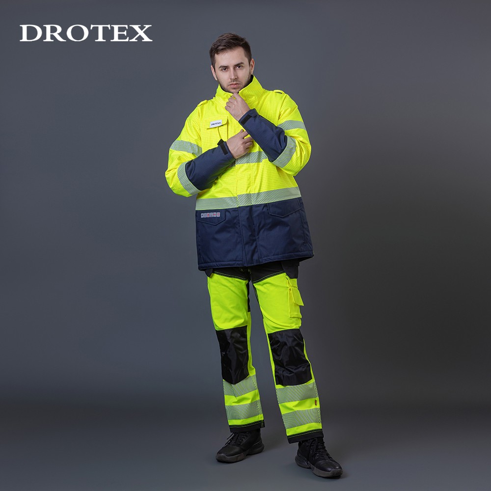 Men Work Jacket Work Pants Hivis Water Proof Flame Resistant Safety Workwear