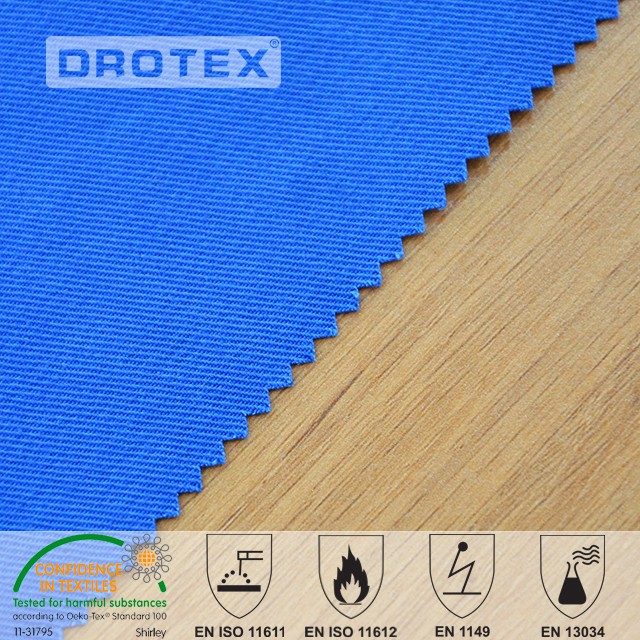 350gsm Cotton Polyester FR Antistatic Anti Acid Stain Fabric