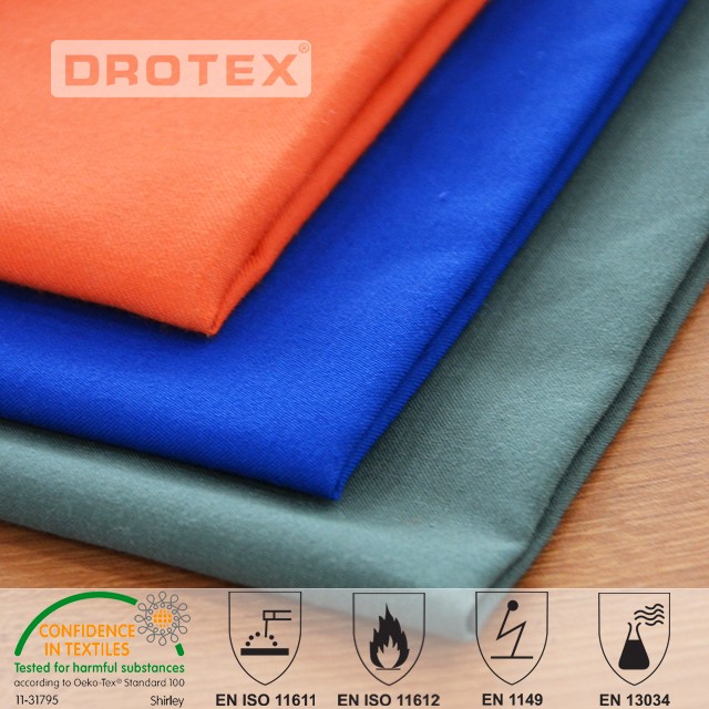 360gsm Cotton Polyester FR Antistatic Anti Acid Fabric
