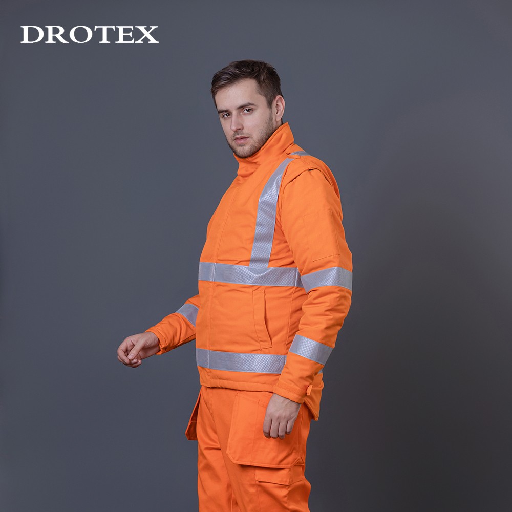 Winter Reflective Fire Resistant Work Safety Jacket Men