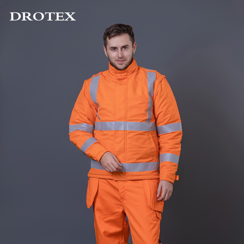 Winter Reflective Fire Resistant Work Safety Jacket Men