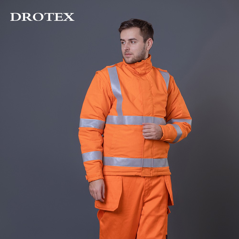 Winter Reflective Fire Resistant Work Safety Jacket Men