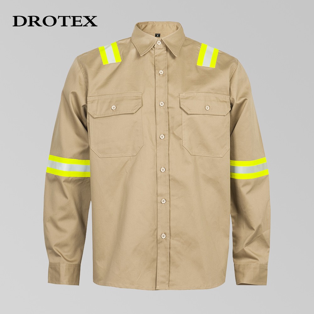 Cotton Nylon Flame Resistant Reflective Shirt