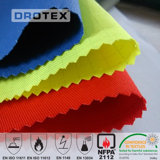 220gsm 100% Cotton FR Anti-static Fabric