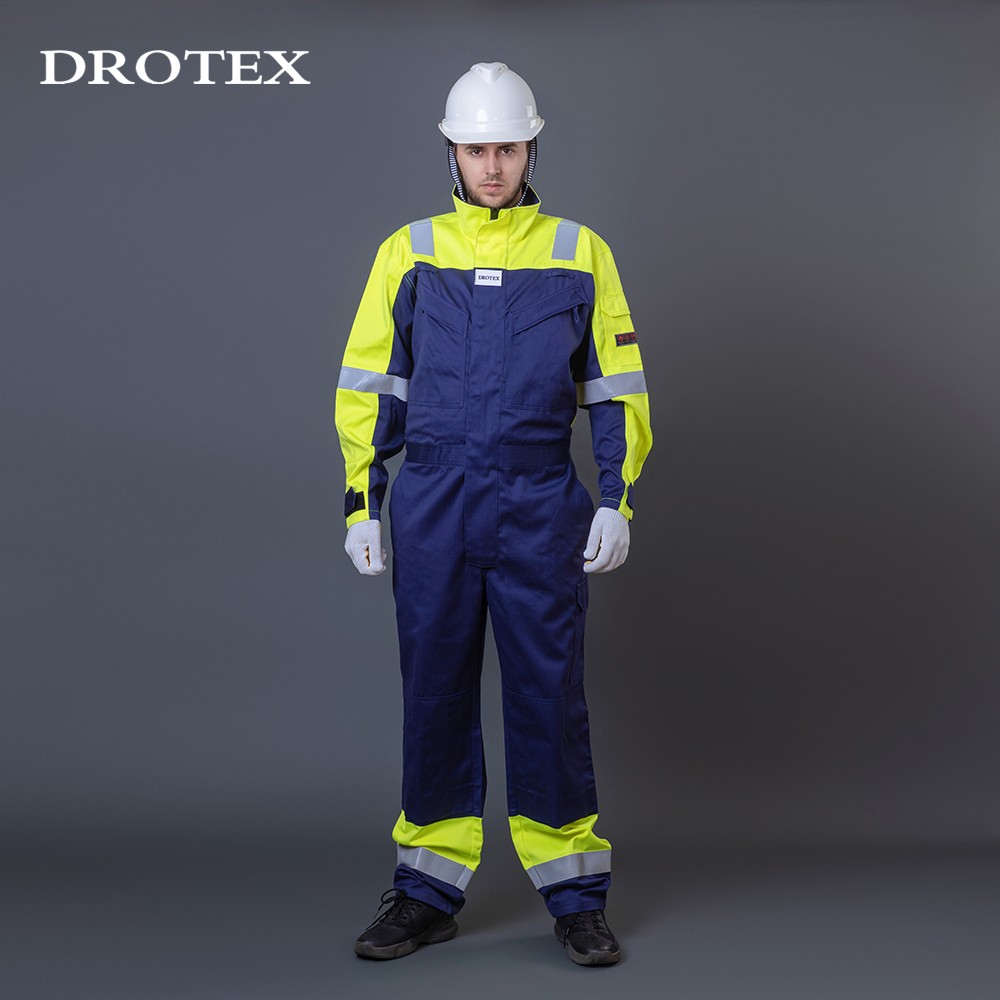 Fire Resistant High Visibility Oil Refinery Workwear Coveralls