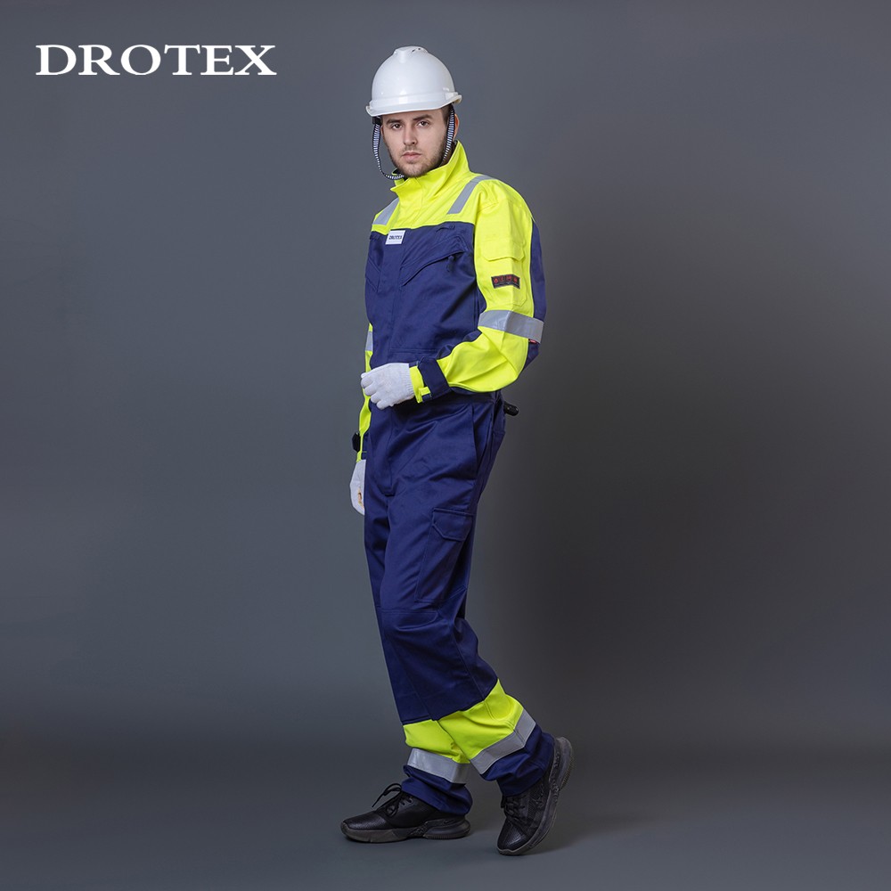 Fire Resistant High Visibility Oil Refinery Workwear Coveralls
