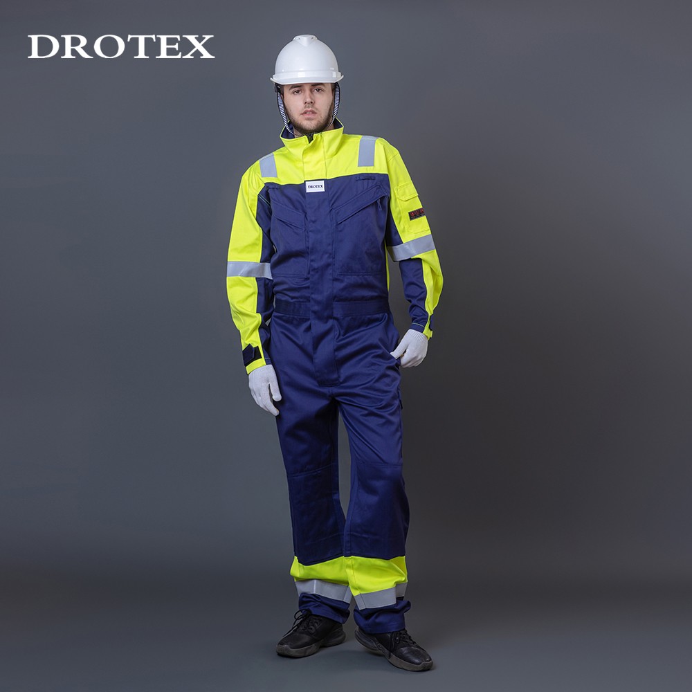 Fire Resistant High Visibility Oil Refinery Workwear Coveralls