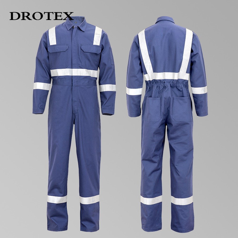 Cotton Anti Static Anti Flame Uniform Mechanic Welding Coverall