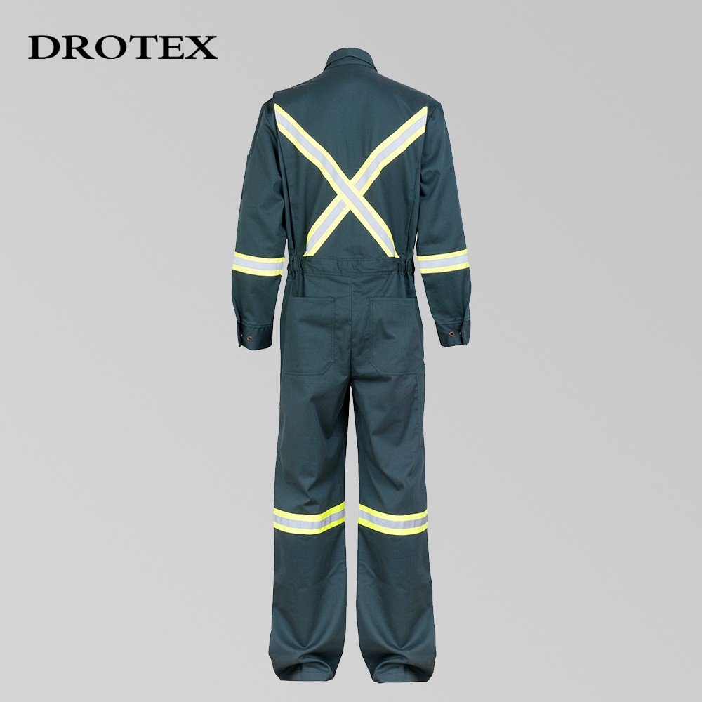 Cotton Nylon Flame Retardant Workwear Mens Coverall Uniform