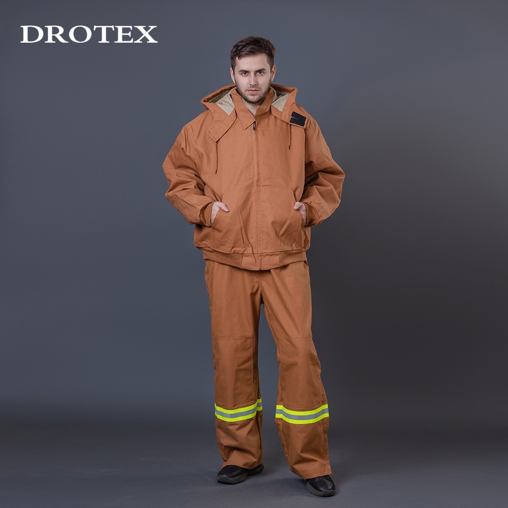 Technician Welding Flame Retardant Work Suits Hooded Jacket And Pants