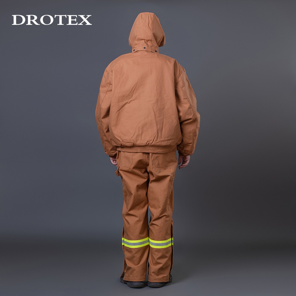 Technician Welding Flame Retardant Work Suits Hooded Jacket And Pants