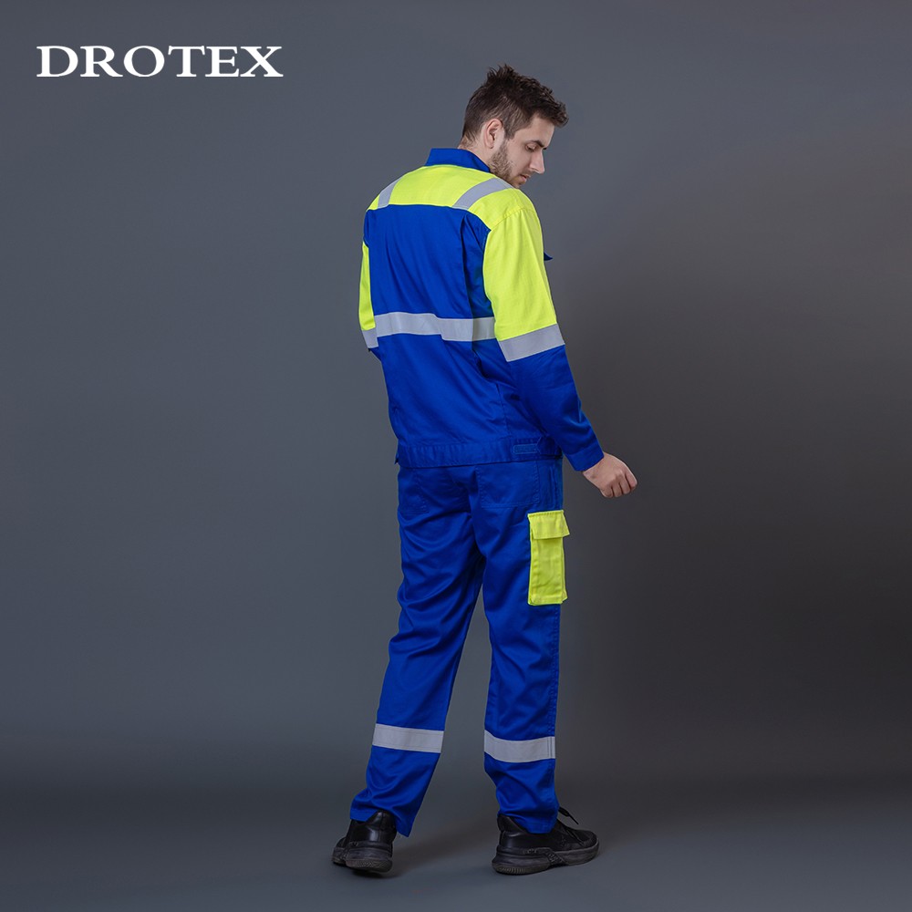 Wholesale High Visibility Reflective Flame Retardant Suits Work Jacket And Pants