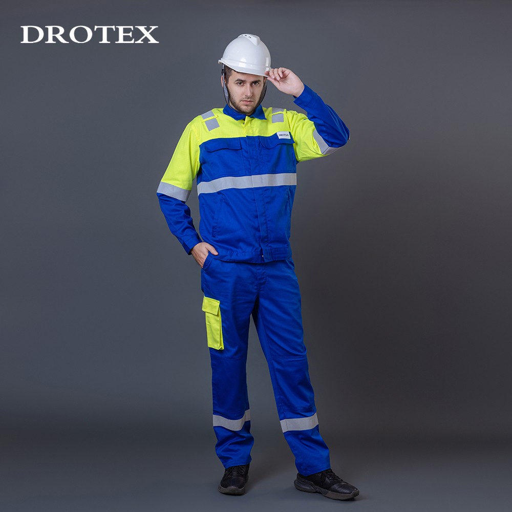 Wholesale High Visibility Reflective Flame Retardant Suits Work Jacket And Pants