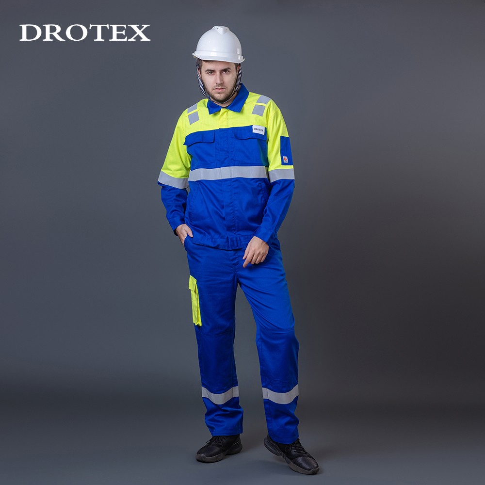 Wholesale High Visibility Reflective Flame Retardant Suits Work Jacket And Pants