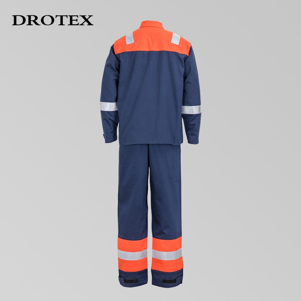 Work Clothes Uniforms Flame Retardant Antistatic Jacket And Bib Overalls