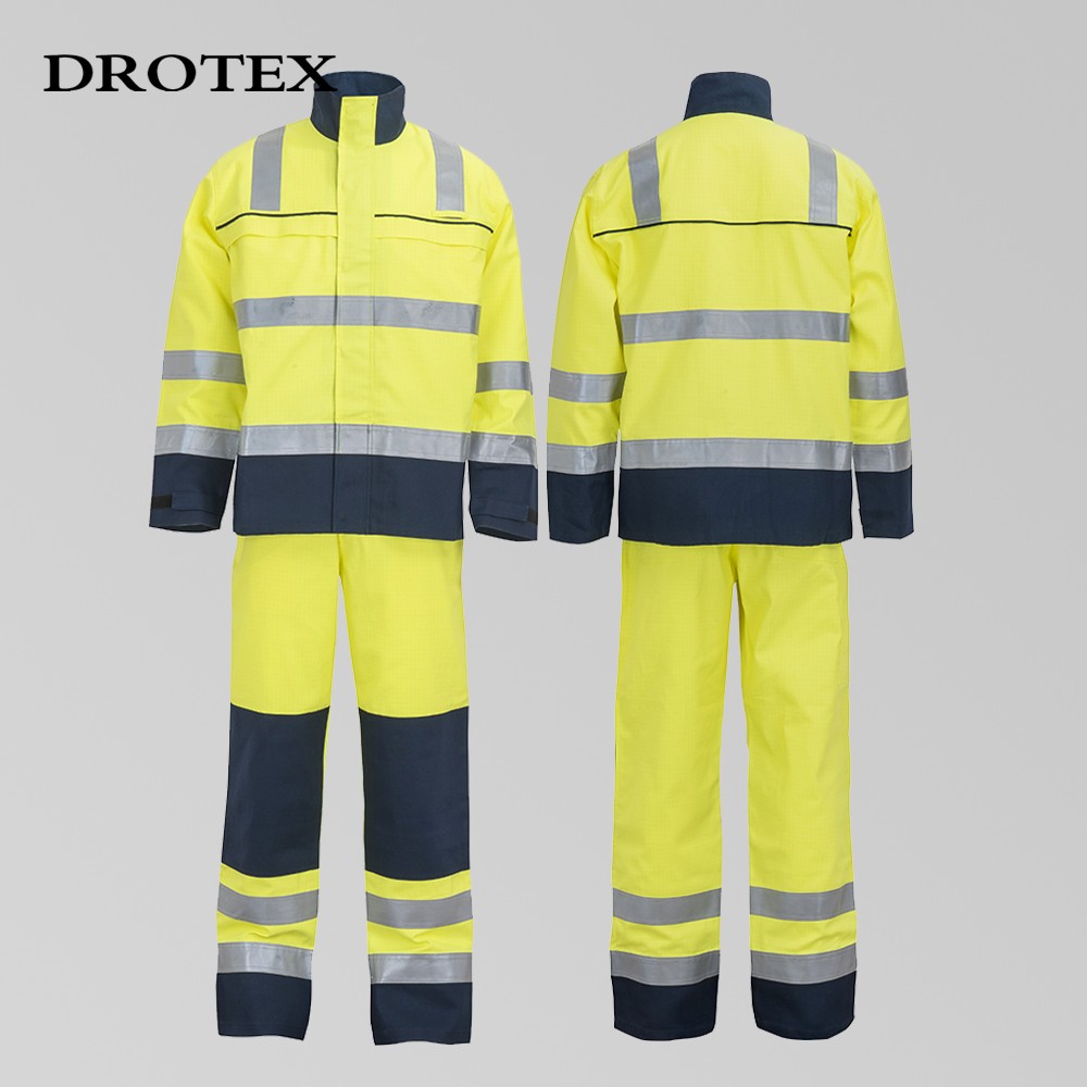 Fire Resistant Anti Static Work Safety Clothing Mens Workwear Jacket And Pants