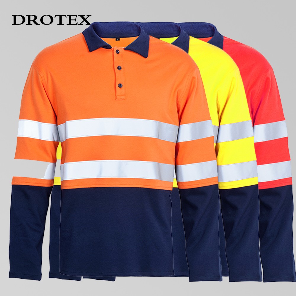 Elastic Fire Resistant Knit Polo Shirt