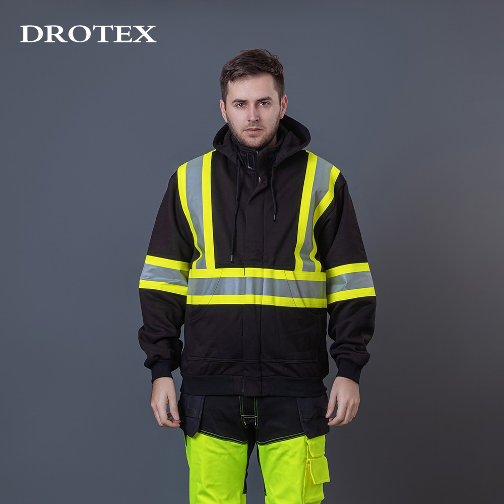 Reflective Fire Resistant Work Jacket Safety Hoodie Workwear Clothing