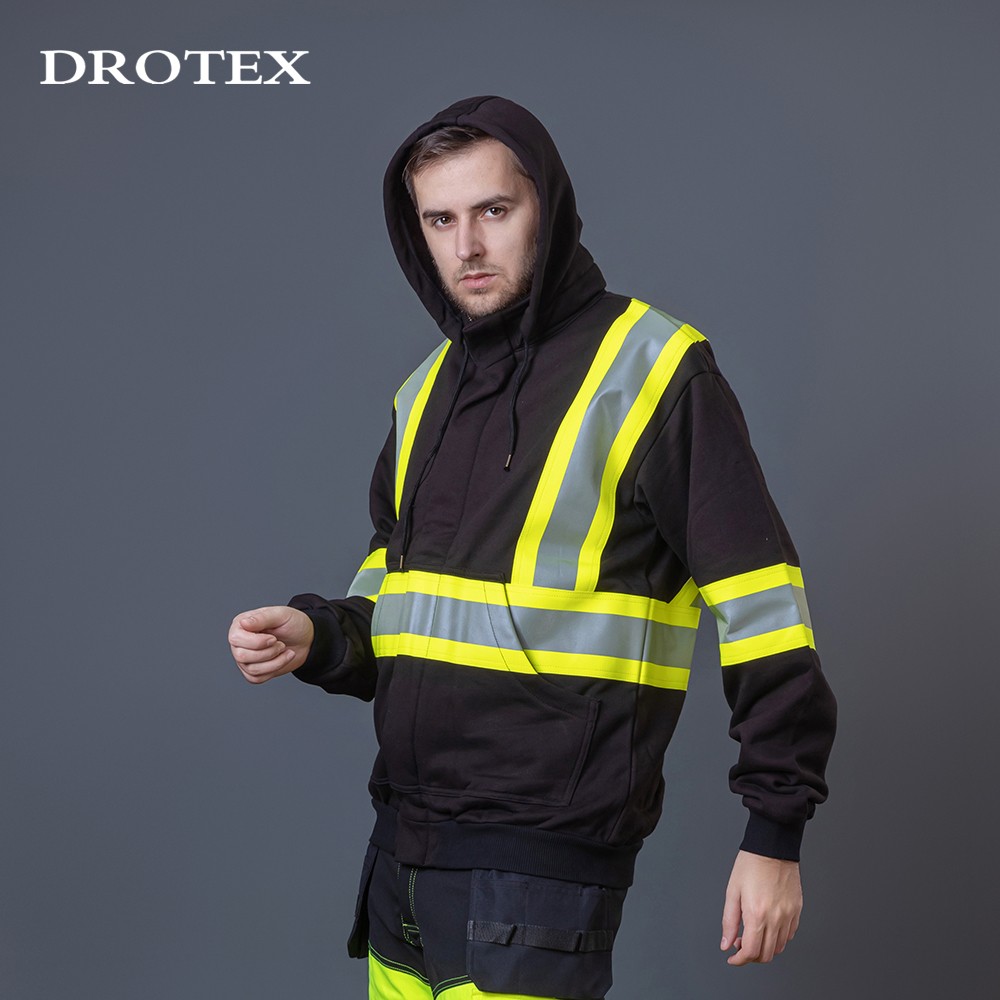 Reflective Fire Resistant Work Jacket Safety Hoodie Workwear Clothing