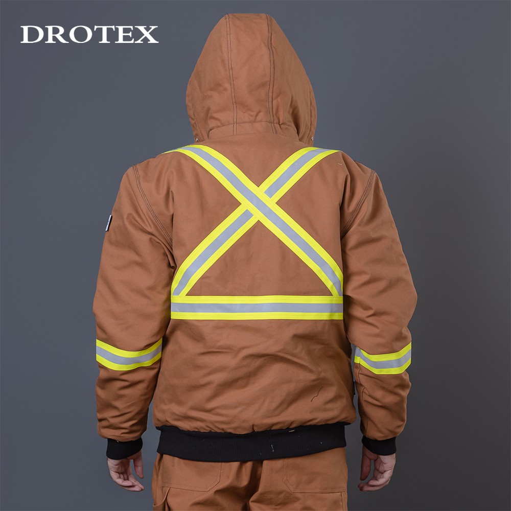 Flame Retardant Reflective Hoodie Safety Work Wear Jacket For Men